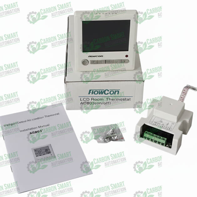 Flowcon LCD Room Thermostat Digital Temperature Controller AC803 New