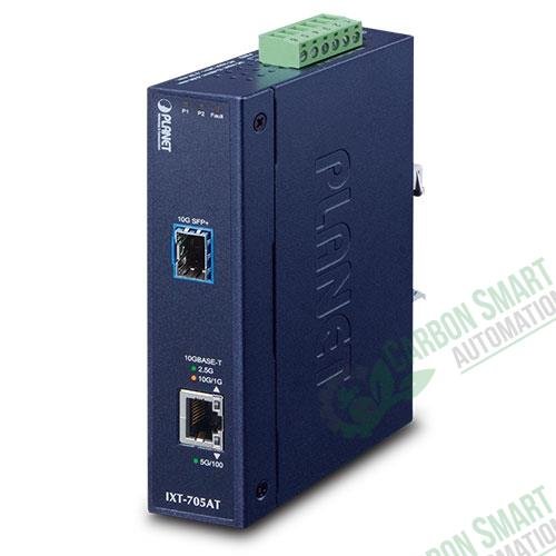 PLANET Industrial IXT-705AT Multi-Gigabit to 10G SFP+ Media Converter New