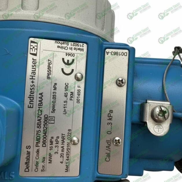 Endress+Hauser Deltabar PMD75-5BA7C21BAAA Pressure Transmitter 0–3 kPa