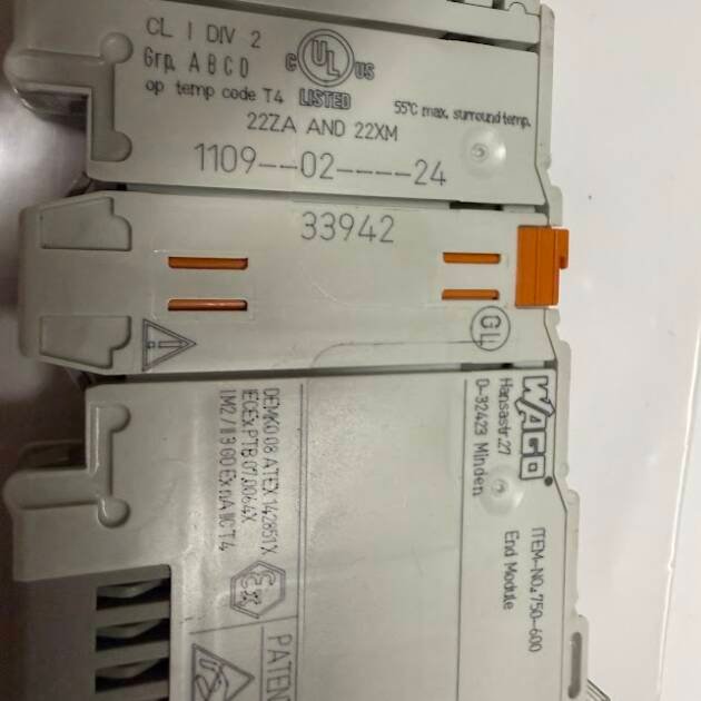 WAGO 750-600 End Module Industrial I/O System Terminator 11090224