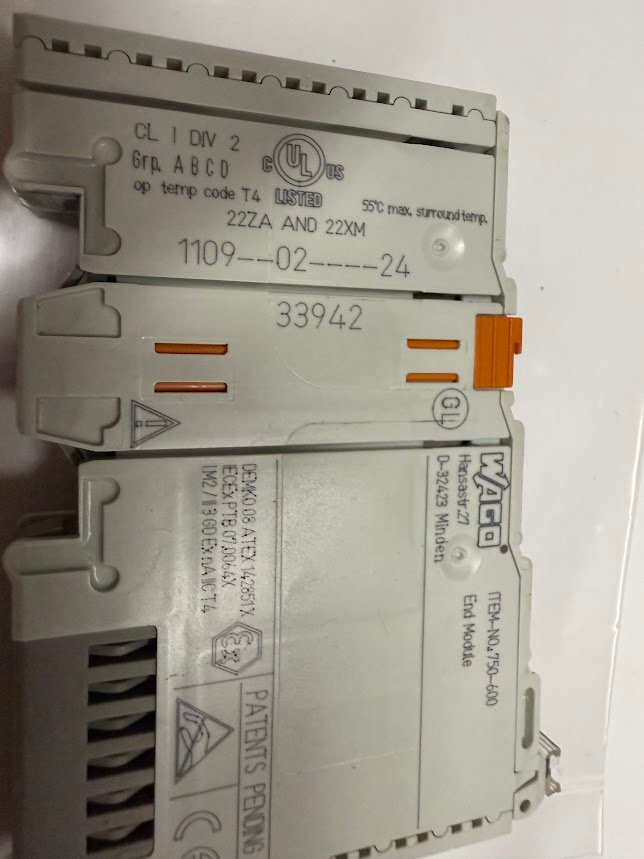 WAGO 750-600 End Module Industrial I/O System Terminator 11090224