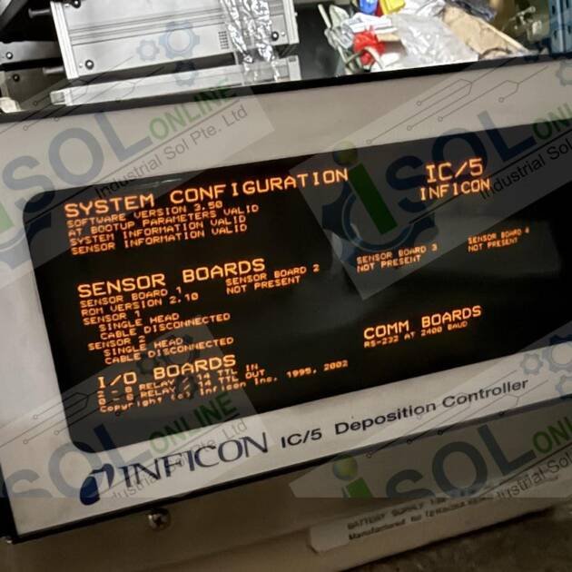 Inficon IC/5 Deposition Controller Ver. 3.50 Sens Board Installed Rom Ver. 2.10