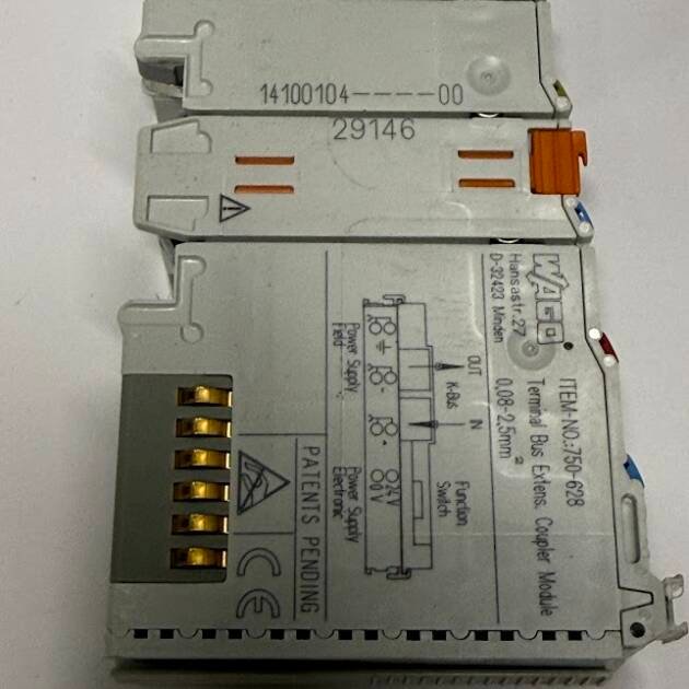WAGO 750-628 Terminal Bus Extension Coupler Module I/O System
