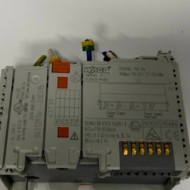 Wago 750-316 Modbus Fieldbus Coupler 750 Series Germany 43739 04112916