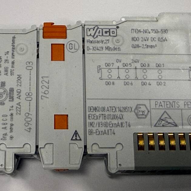 WAGO -I/O-SYSTEM 750-530 Digital Output Module 8-Channel 24 VDC 0.5 A
