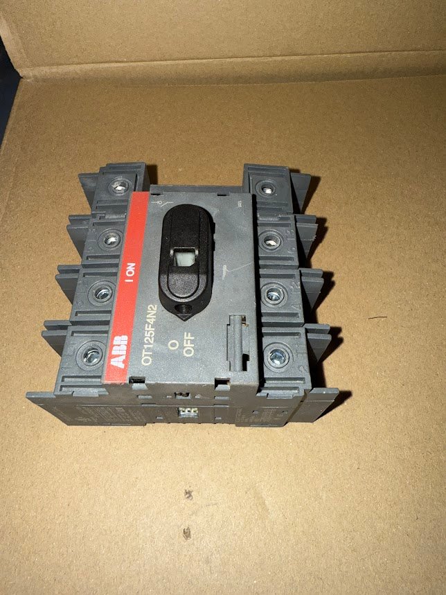 ABB OT125F4N2 Switch-Disconnector 4-Pole 125A 750V Base Mount Genuine