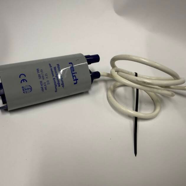 REICH Submersible Pump Mat ABS BGA Gepr 12V 18L/min 0.9 bar Automatic Vent